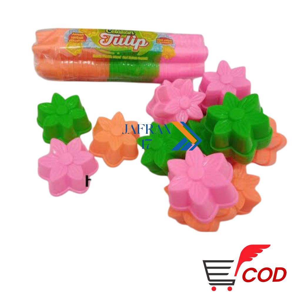 12pcs cetakan kue putu ayu bunga tulip, cetakan bolu kukus bunga tulip plastik