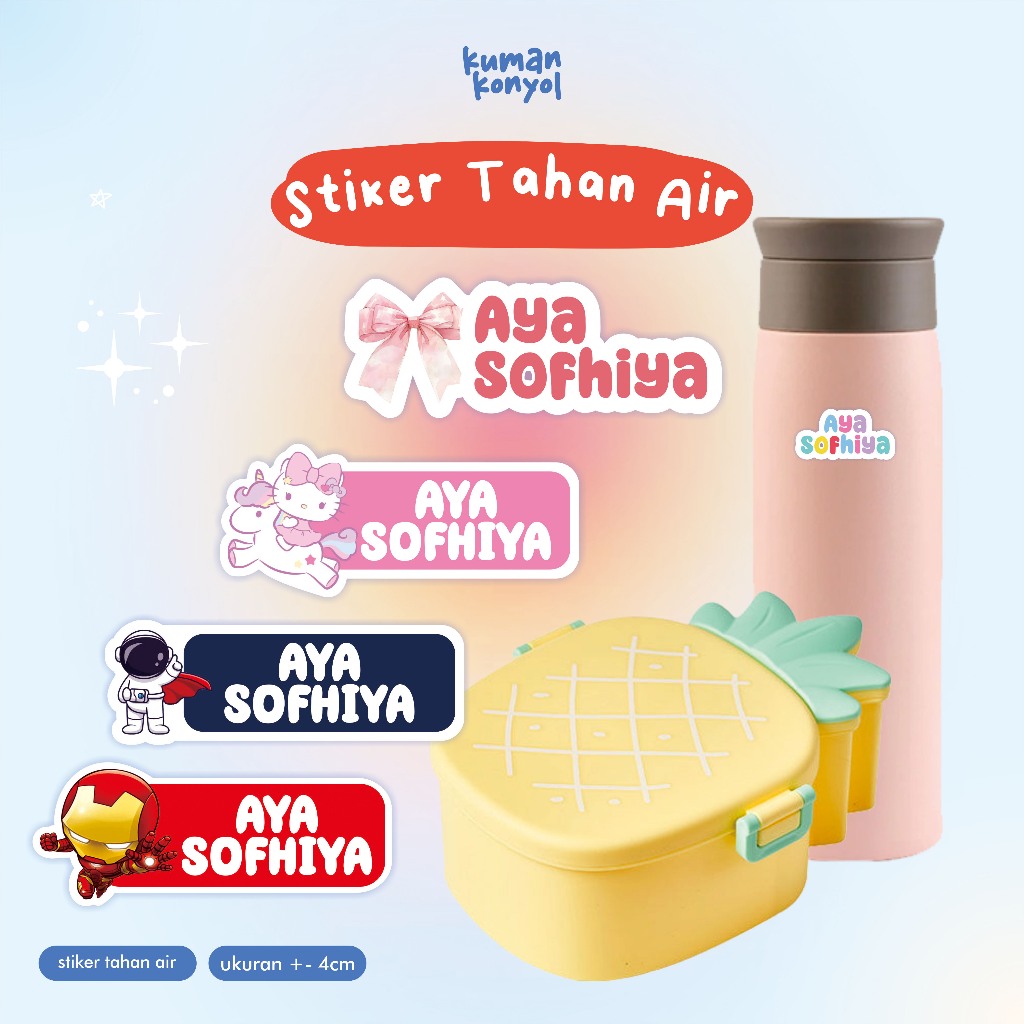 

STIKER TAHAN AIR - STIKER NAMA ANAK - COQUETTE - ESTETIK