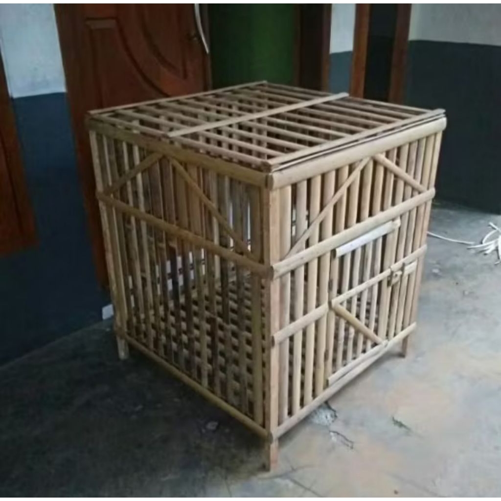 Kandang Ayam Bambu Portable Rakit Bambu Kandang Ayam Besar /Bisa Dilipat Ukuran 70x70x70cm