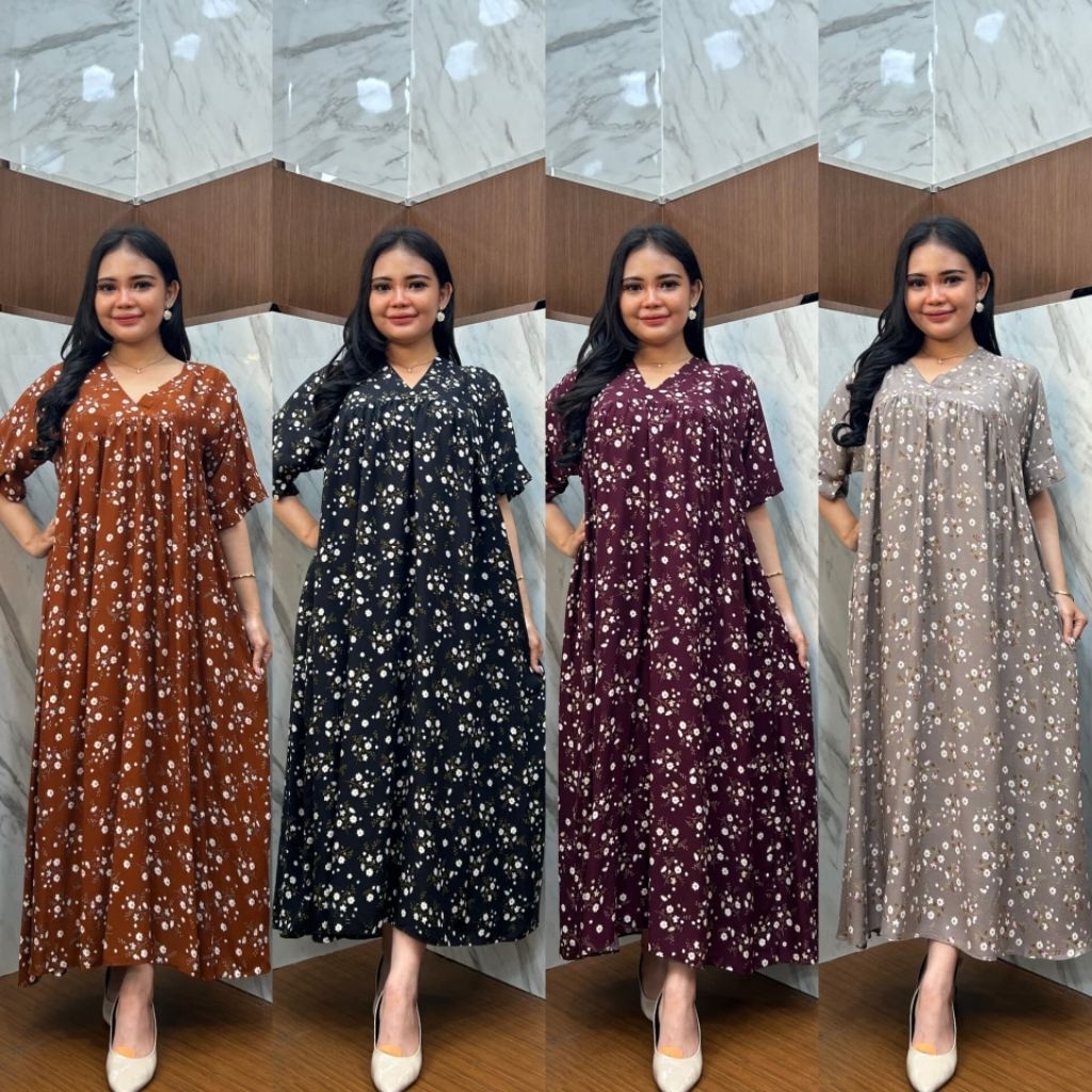 Kanaya Dress/Dress Wanita Panjang/Daster Wanita/Daster Panjang