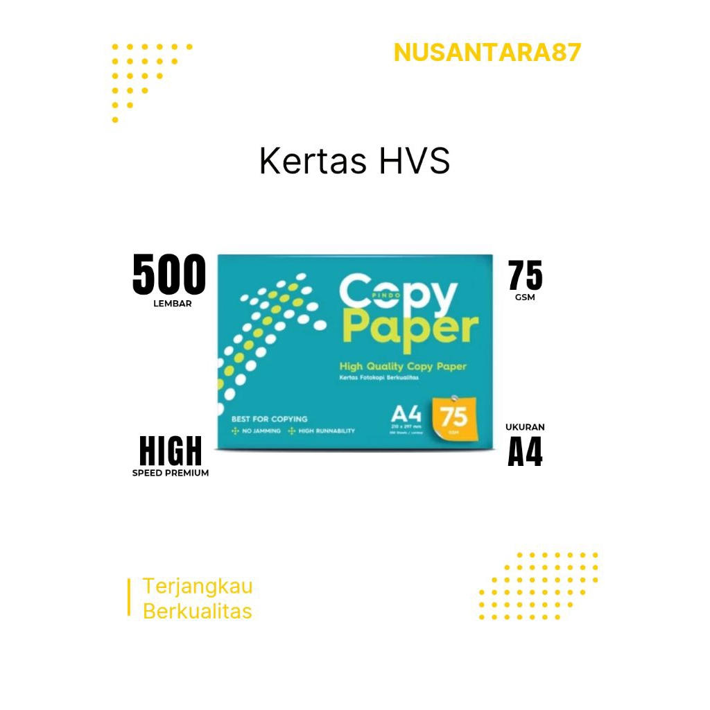 

Copy Paper Kertas HVS A4 75 Gsm