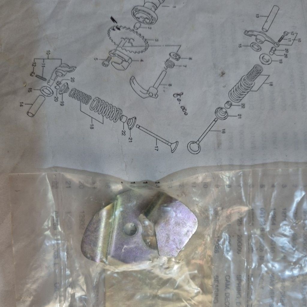 12954-09G00-000 plat bandulan noken as smes shogun 125 asli SGP plat dekompresi plat otomatis as kle