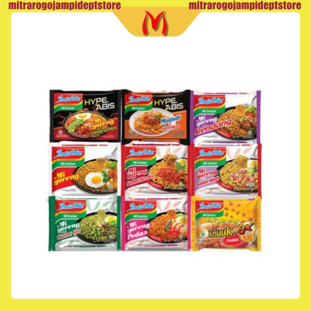 

Indomie Goreng All Variant | Goreng | Goreng Aceh | Geprek | Cabe Ijo | Rendang | Rica-rica