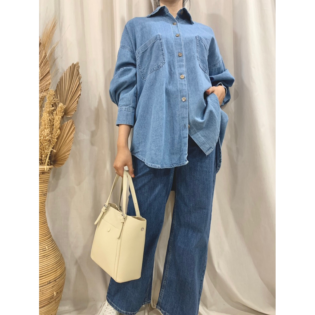 Blus Jeans Kntg 2 Wanita