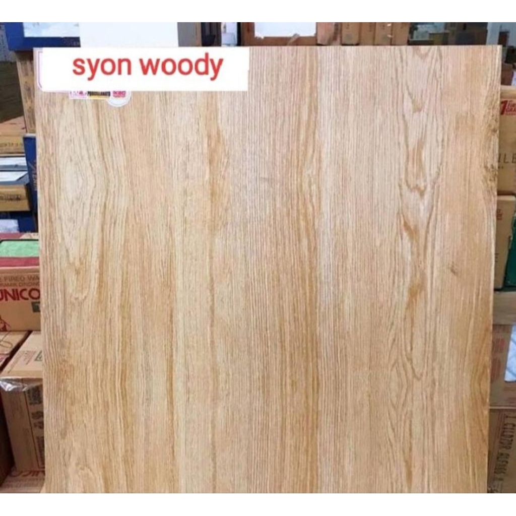 GRANIT 60X60 LATAI TERAS MOTIF KAYU IKAD SYON WOOD maat