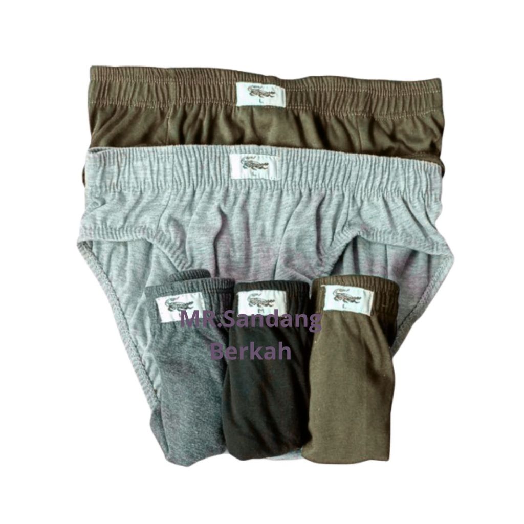 grosir 12 pcs celana dalam cowok pria dewasa Sergio/crocodile polos // CD celana dalam pria dewasa c