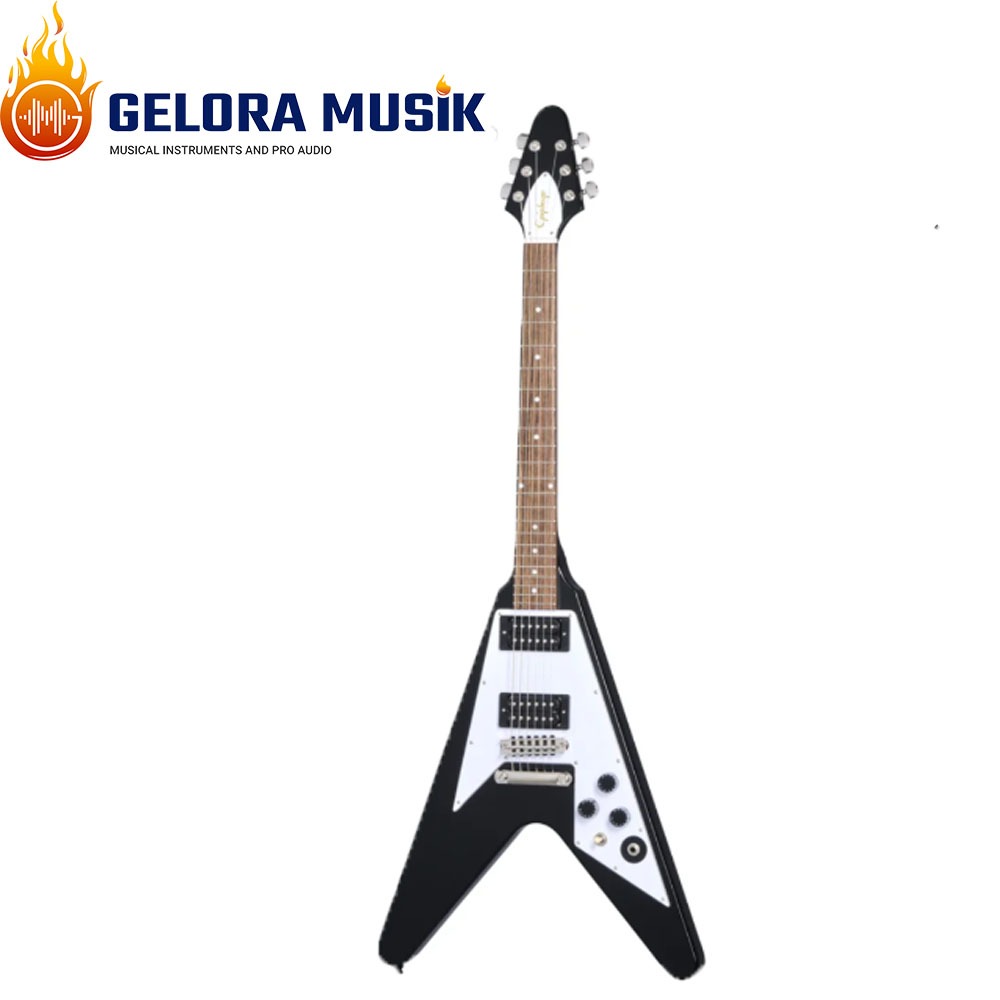 Gitar Elektrik Gibson Kirk Hammet 1979  Flying V  Ebony  w/Hardcase FV79KHEBCH1