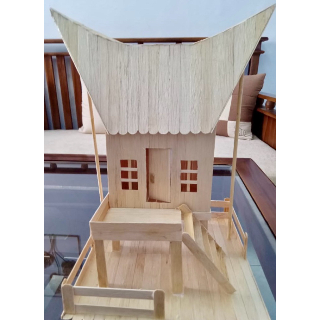 Rumah adat toraja tongkonan stik es krim