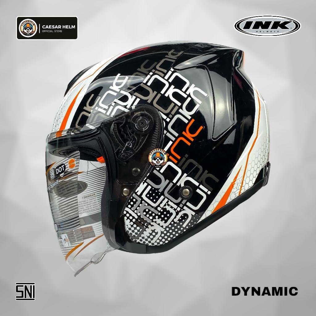 INK Dynamic #4 -Black Orange - Helm Half Face