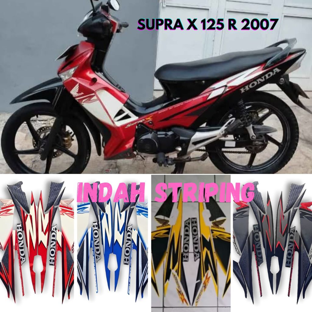 Striping Stiker List Motor Honda Supra X 125 R Tahun 2007 Full Body