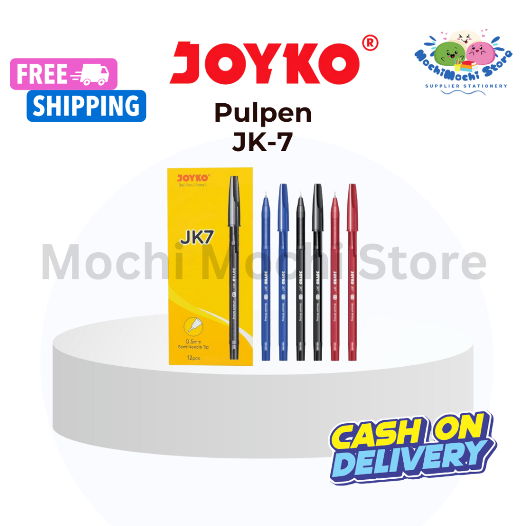 

Pulpen Joyko JK-7 | Pulpen 0.5mm | Pulpen Semi Needle Tip | Pulpen | Bollpen | Pena | Pulpen Joyko 0.5mm | JK7