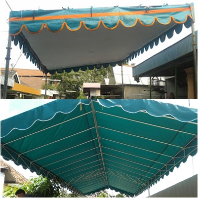 Terpal tenda terop ukuran 4x6 meter bahan D300 | Terpal tenda pesta 4x6