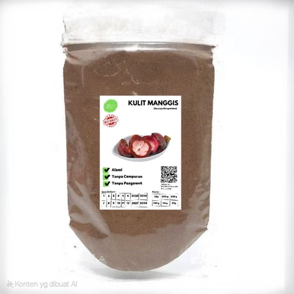 

Kulit Manggis Bubuk 100 gram Serbuk Murni Alami