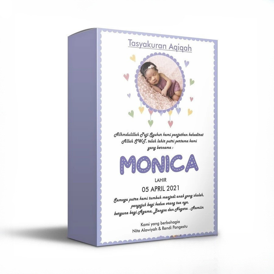 50 Desain Undangan Aqiqah - Template Bisa Edit Siap Cetak Format CDR Coreldraw