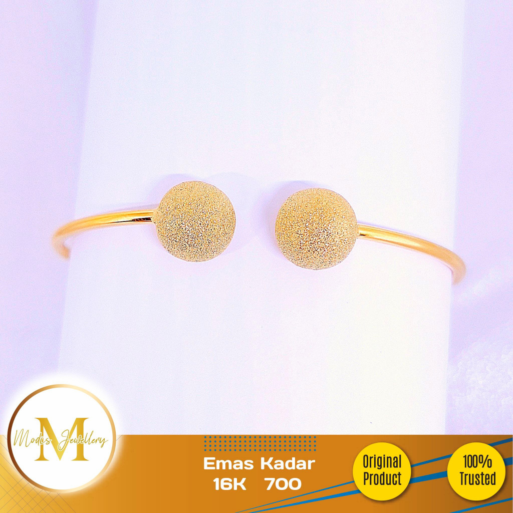 MODIS JEWELLERY - Gelang Bangle Tinju Bola Pasir Kuning - Emas 16k  700
