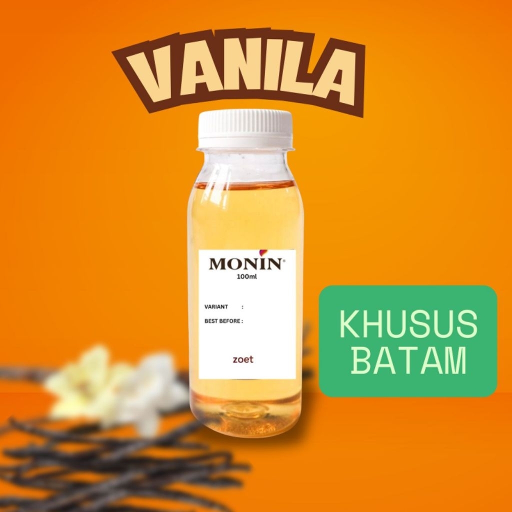 

Monin Syrup Vanilla Repack Coffee Sirup 100% Original (KHUSUS BATAM)