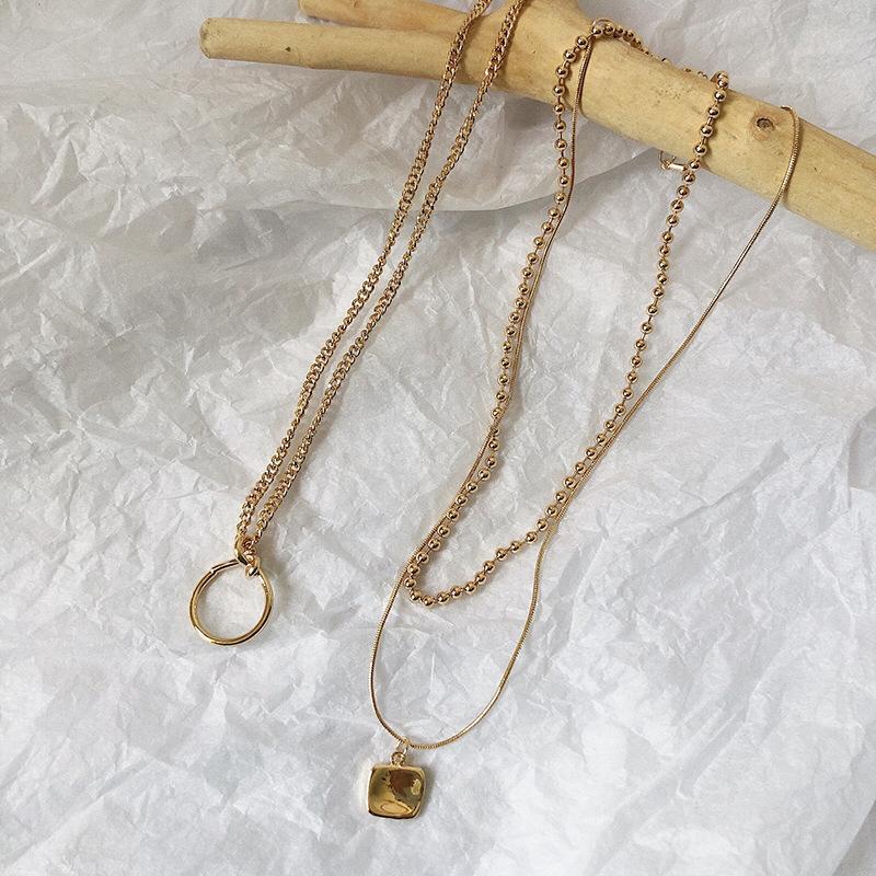 Kalung Wanita/Aksesoris Wanita/Korea Necklace/Necklace Liontin Vintage/Chain 3 Layer Necklace (K1-24