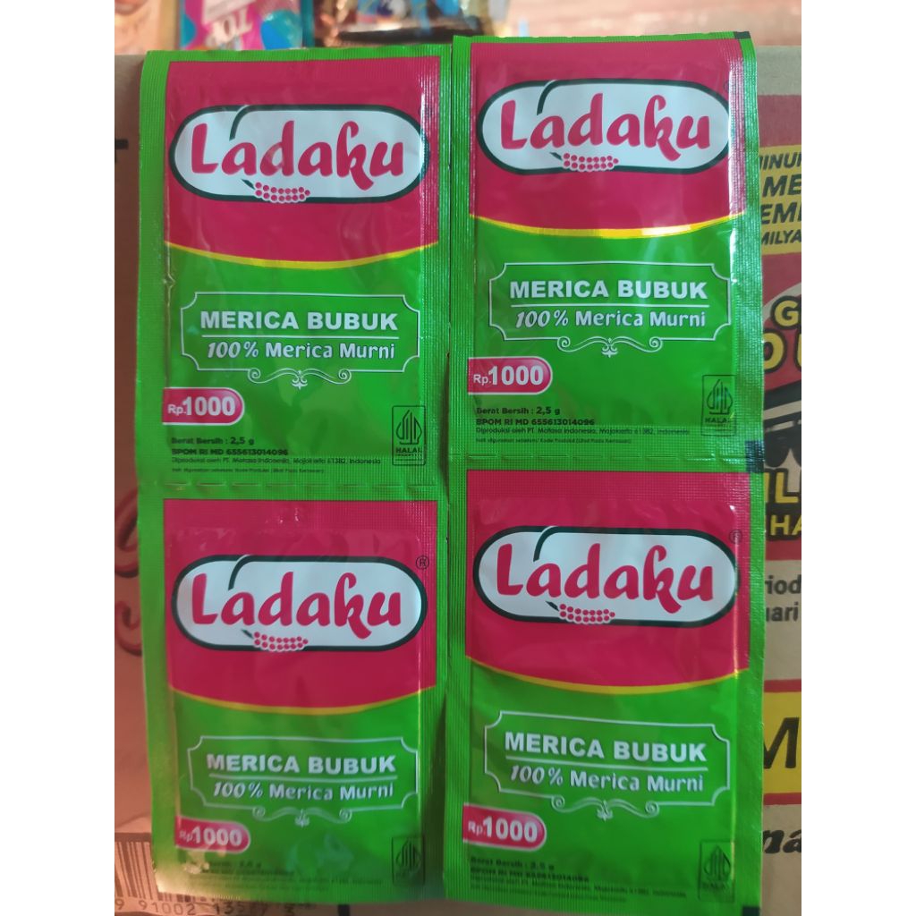 

Ladaku merica bubuk 2,5g 1renceng isi 12pcs