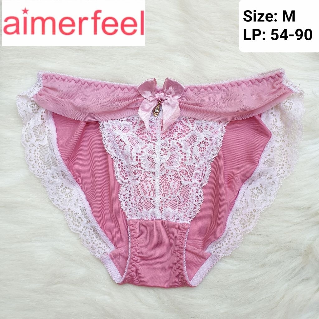 AIMERFEEL Panties Sateen Satin Lace Pretty Sexy Princess