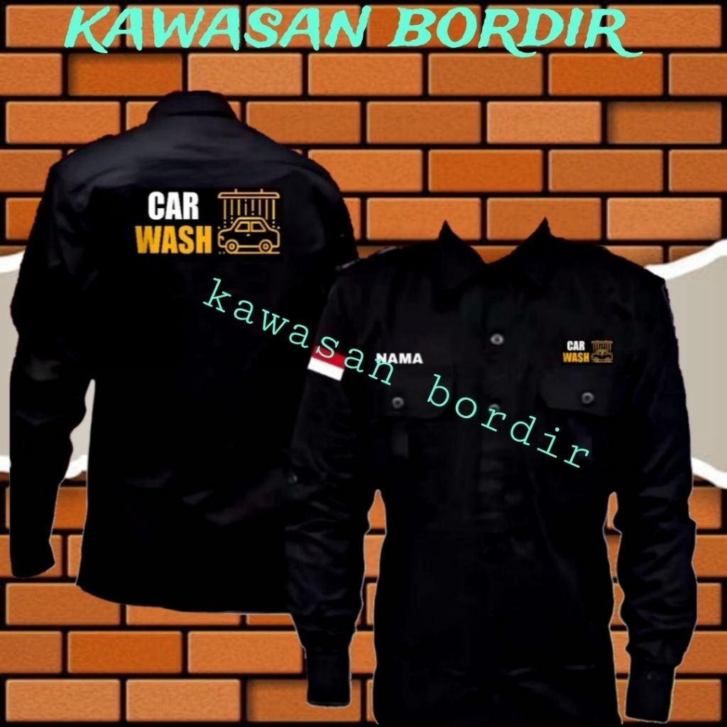 Terbaru kemeja car wash seragam car wash baju Car wash bisa custom bordir sesuai keinginan anda..