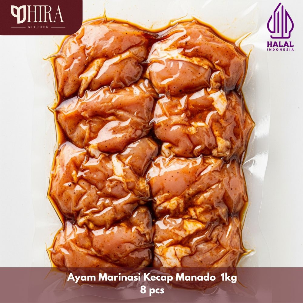 Daging Ayam Marinasi Bumbu Kecap Manado - 1kg 8pcs - 10pcs