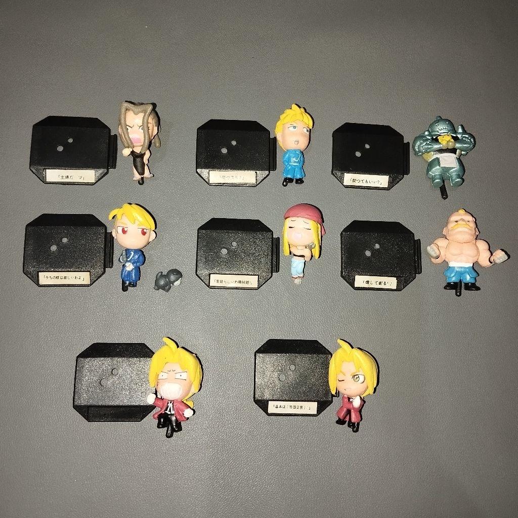 figure mini anime original bandai total 18 pcs