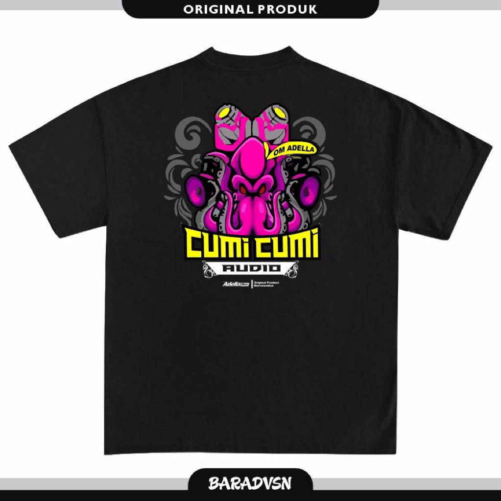 Kaos Adella Cumi Cumi Audio Kaos Om Adella AMC Katun 24s Premium Terbaik [Free Stiker]