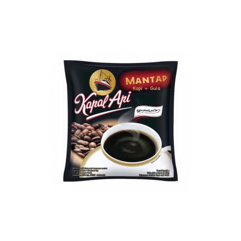 

Kapal Api Mantap Kopi Instan Kopi + Gula Sachet 30 x 25 g
