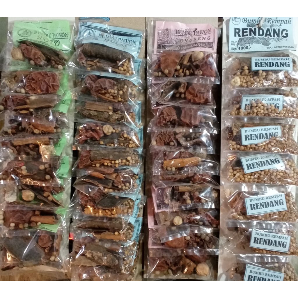 

bumbu pawon racik rempah kering 5-10 g per pcs