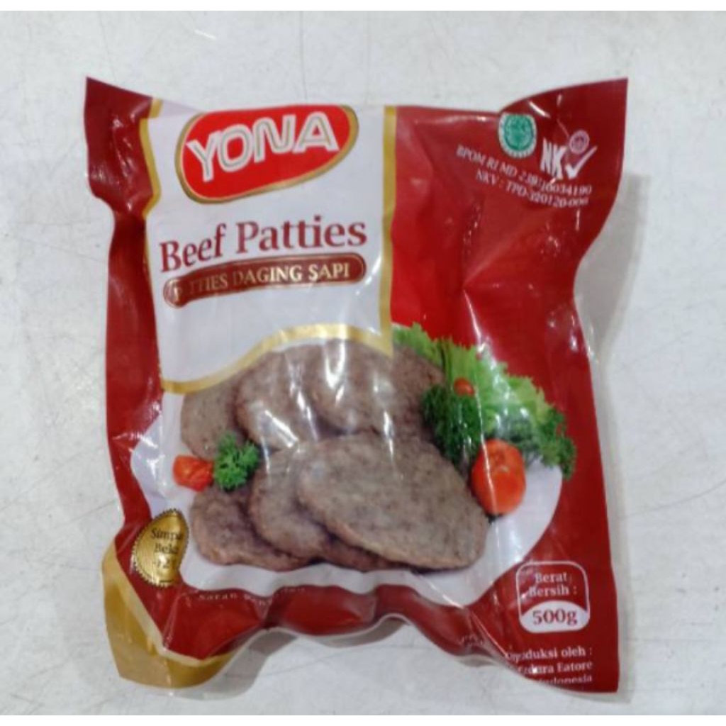 

Yona Beef Patties 500 gram isi 10