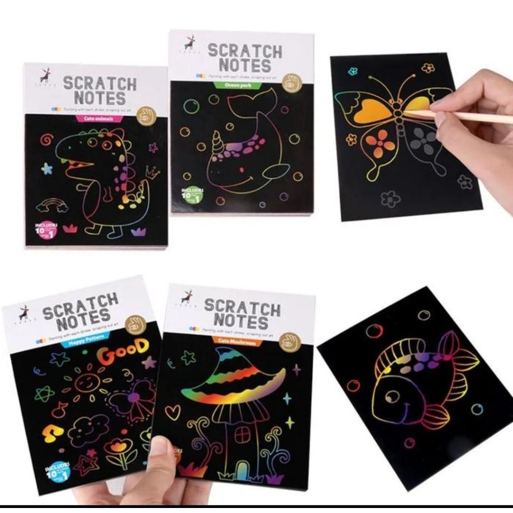 

4Buku Scratch Note Kecil Magic Book Mini