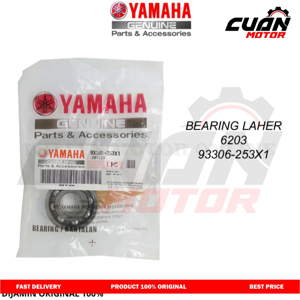 BEARING LAHER 6203 / YAMAHA ASLI 93306-253X1