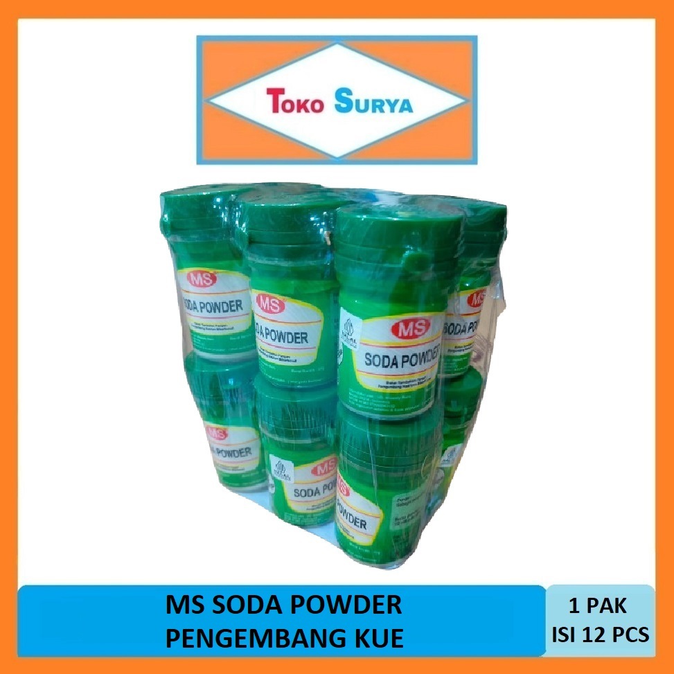 

Soda Powder MS Pengembang Kue Kering 1 Pak 12 Pcs Pengembang Natrium Bikarbonat