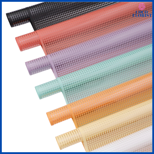 

Flower Wrapping Polkadot Cellophane Kertas Buket Bunga Transparan List Florist Ecer 6189