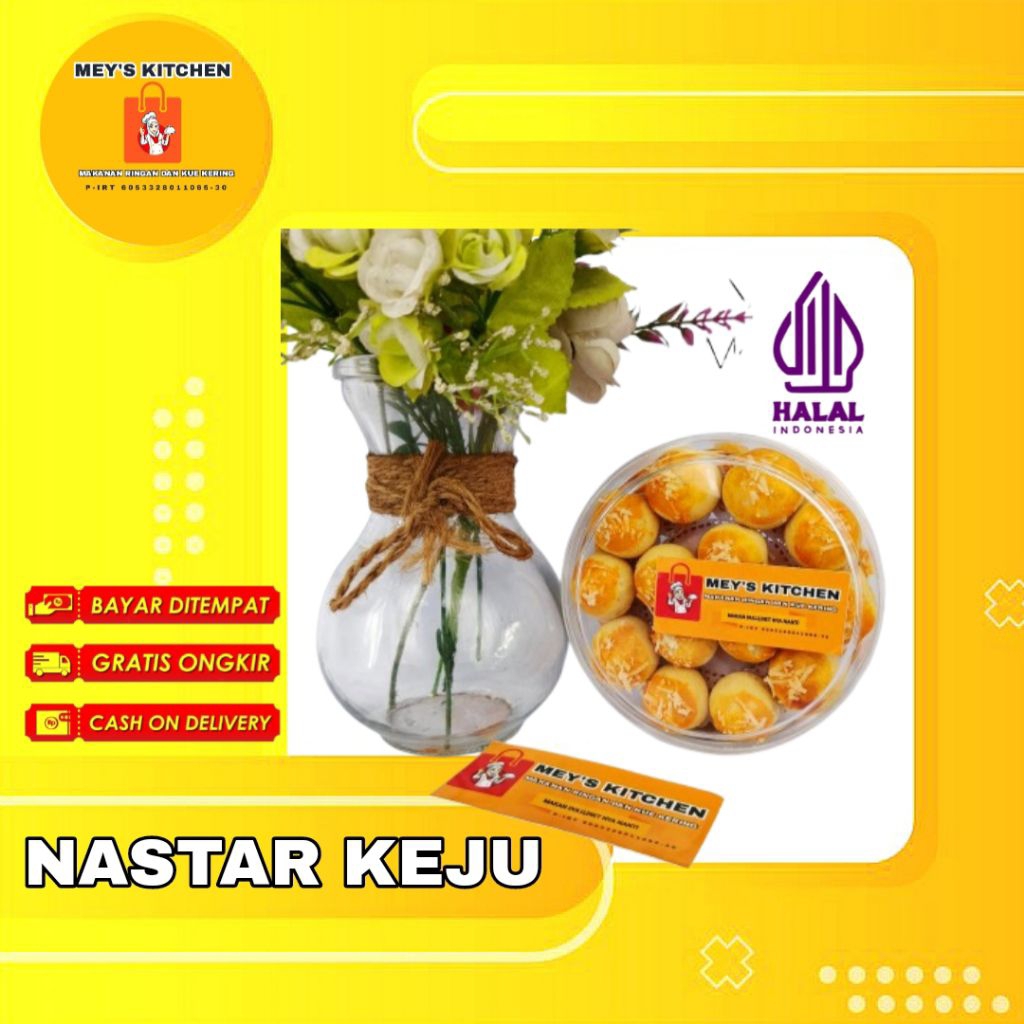 

Kue Kering Nastar Selai Nanas Toping Keju polos 300 gram isi selai banyak rasa gurih lumer di lidah