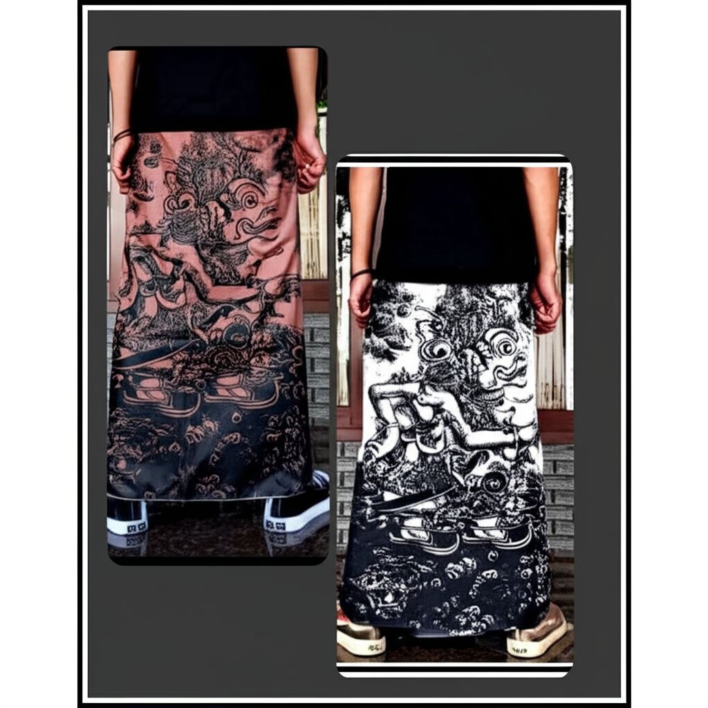 SARUNG BATIK/SARUNG GRADASI/SARUNG BATIK KORAN/MURAH SARUNG BATIK MOTIF BENOWO /Sarung Batik Wayang 