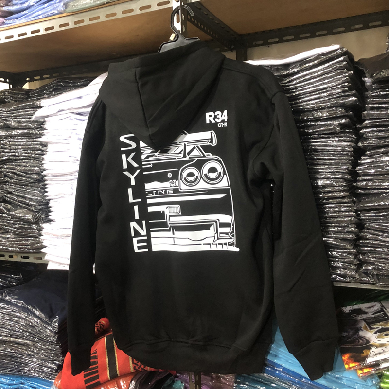 Sweater Hoodie Nissan Skyline GTR Hoodie Bahan Cotton Fleece Nyaman Adem