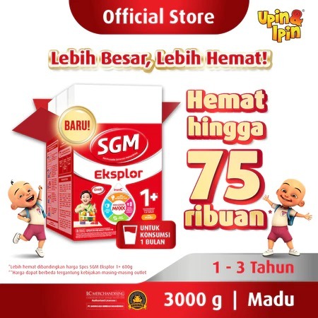 

Promo!!!! SGM Eksplor 1+ dengan IronC Susu Pertumbuhan Rasa Madu 3000GR