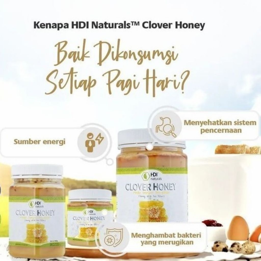 

madu clover honey 1kg,500gr,250gr ori 2028 gratis sendok kayu