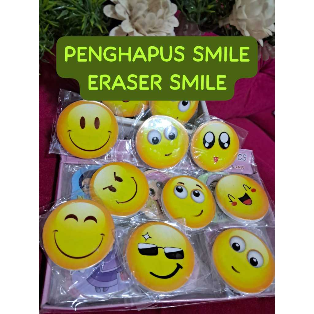 

[PG-ATK] JUAL 2 PCS PENGHAPUS EMOTICON SMILE. ERASER EMOTICON SMILE.