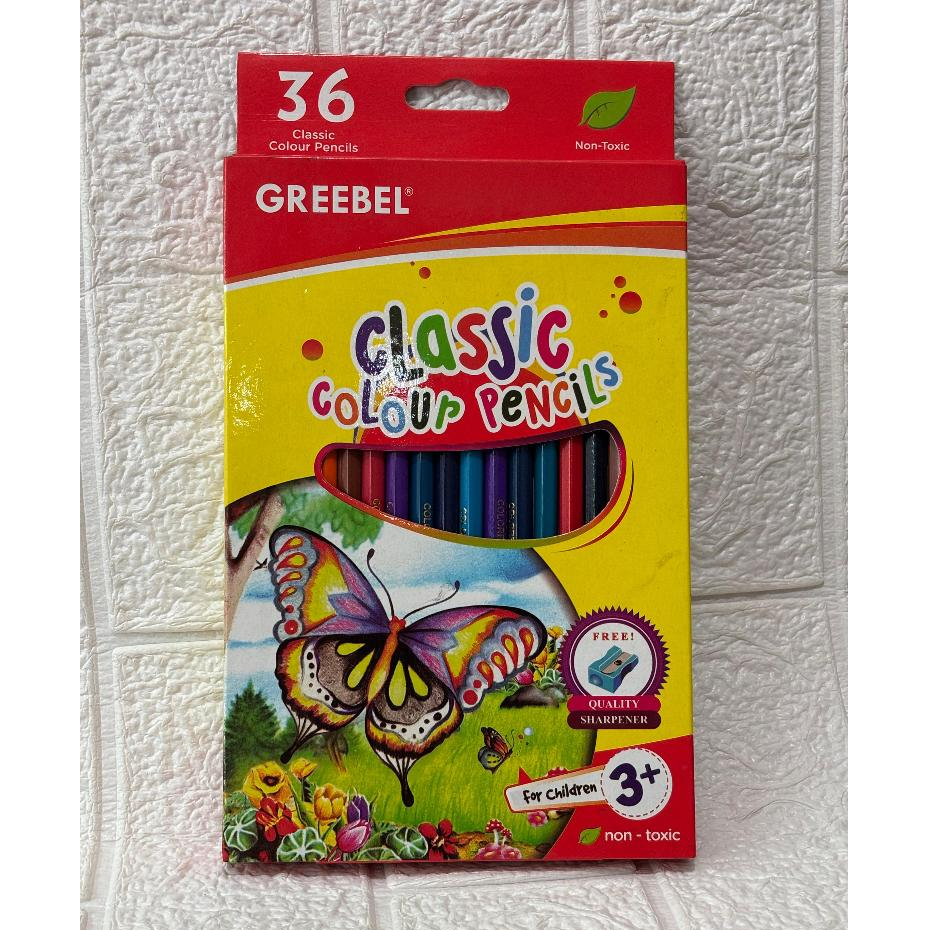 

Pensil Warna / Kelir GREEBEL Classic Colour Pencils Isi 36 (Panjang)