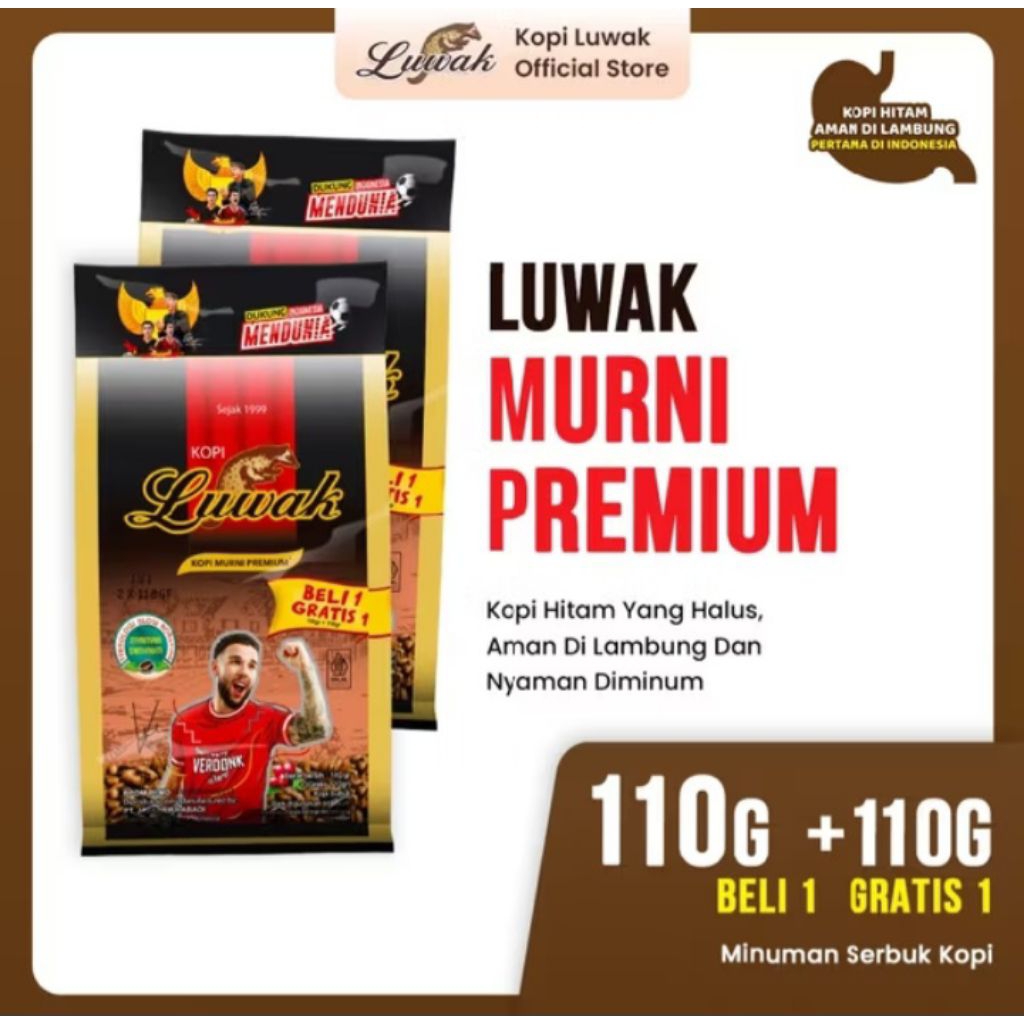 

Luwak Kopi Murni 110g+110g isi 2pack‼️((Beli 1 Gratis 1))‼️