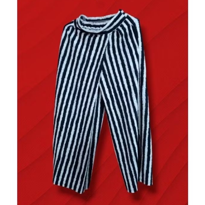 Celana Panjang Wanita Motif Garis (Preloved)