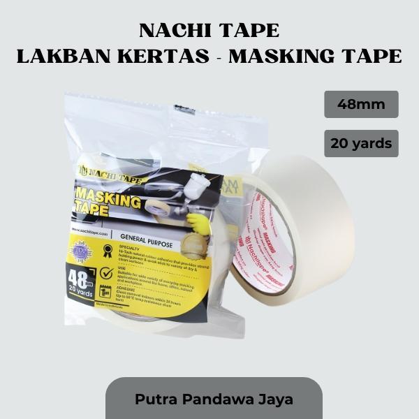 

MASKING TAPE NACHI 2 INCH ISOLASI KERTAS Naichi Tape - 48mm x 20 Yards Daya Rekat Kuat