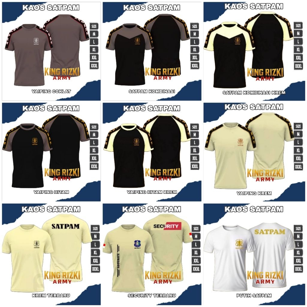 KAOS SATPAM TERBARU 2024 / KAOS POLOS SATPAM TERBARU BERKUALITAS