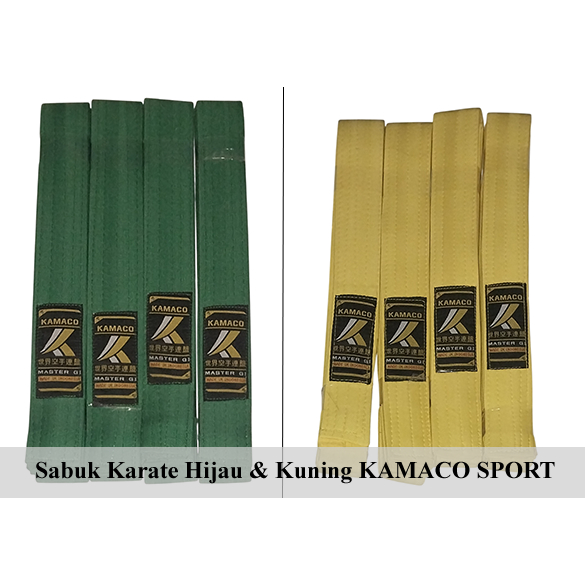 Sabuk Bela Diri Karate Kuning dan Hijau
