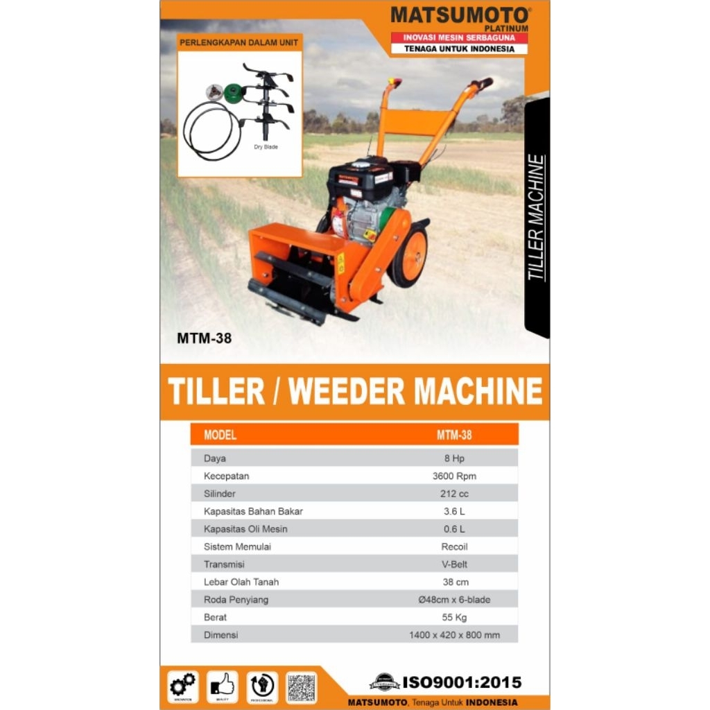 MESIN TRAKTOR MINI TILLER MACHINE MTM-28 MTM-38 MATSUMOTO WEEDER MACHINE