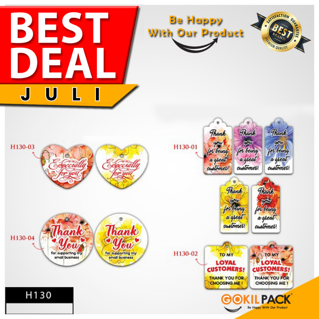 

Hangtag Thank You|Premium|Murah|Kartu Ucapan|Tag|Label|Aksesoris|H130