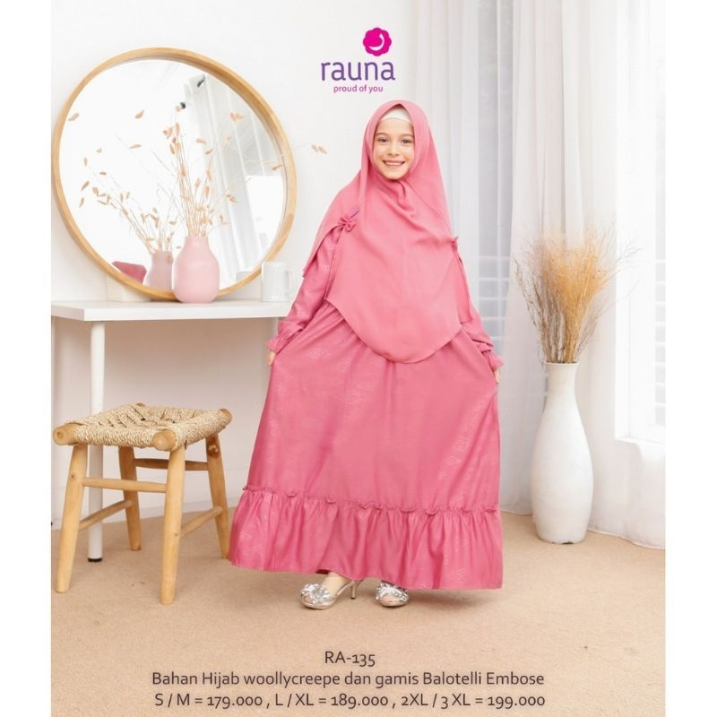 GAMIS ANAK RAUNA - GAMIS ANAK SET HIJAB - GAMIS ANAK MURAH - RAUNA