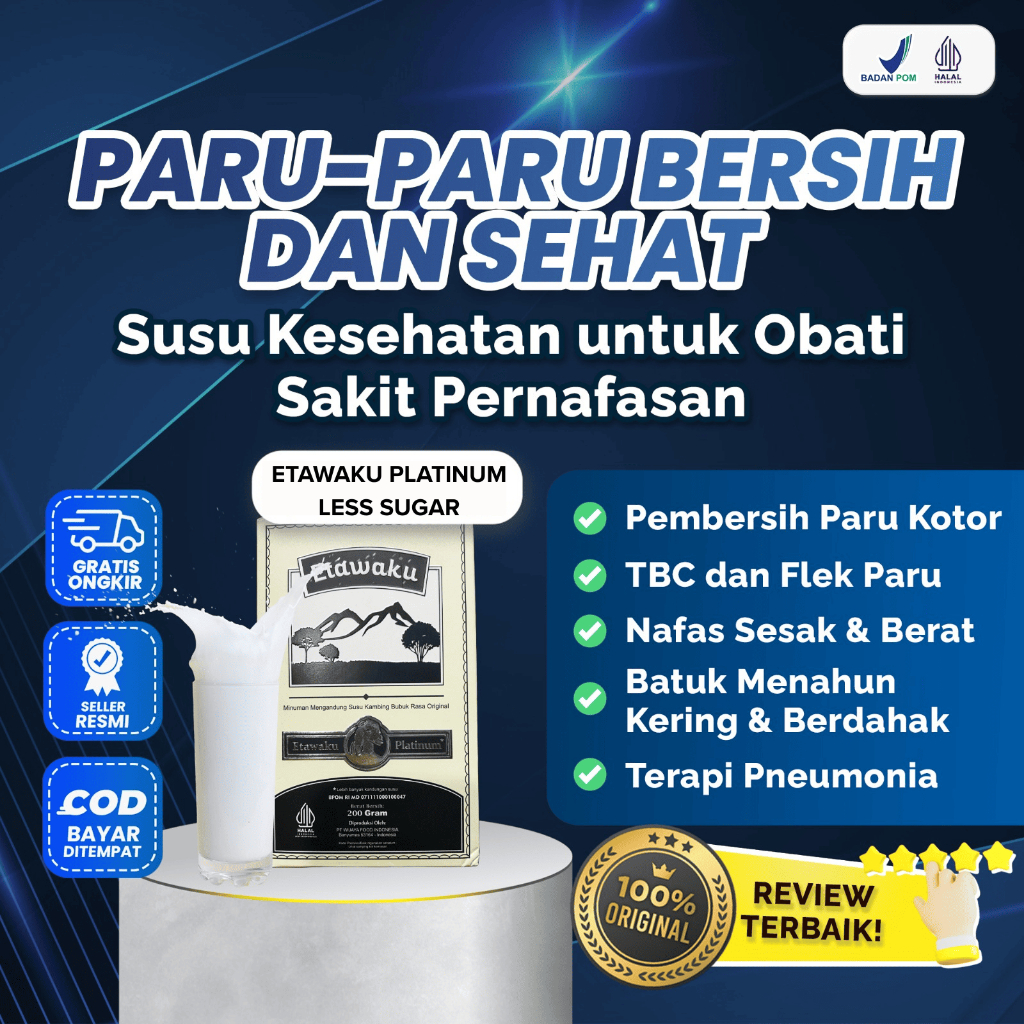 

Etawaku Platinum Less Sugar - Susu Kambing Bubuk Original Untuk Masalah Pernafasan dan Sendi